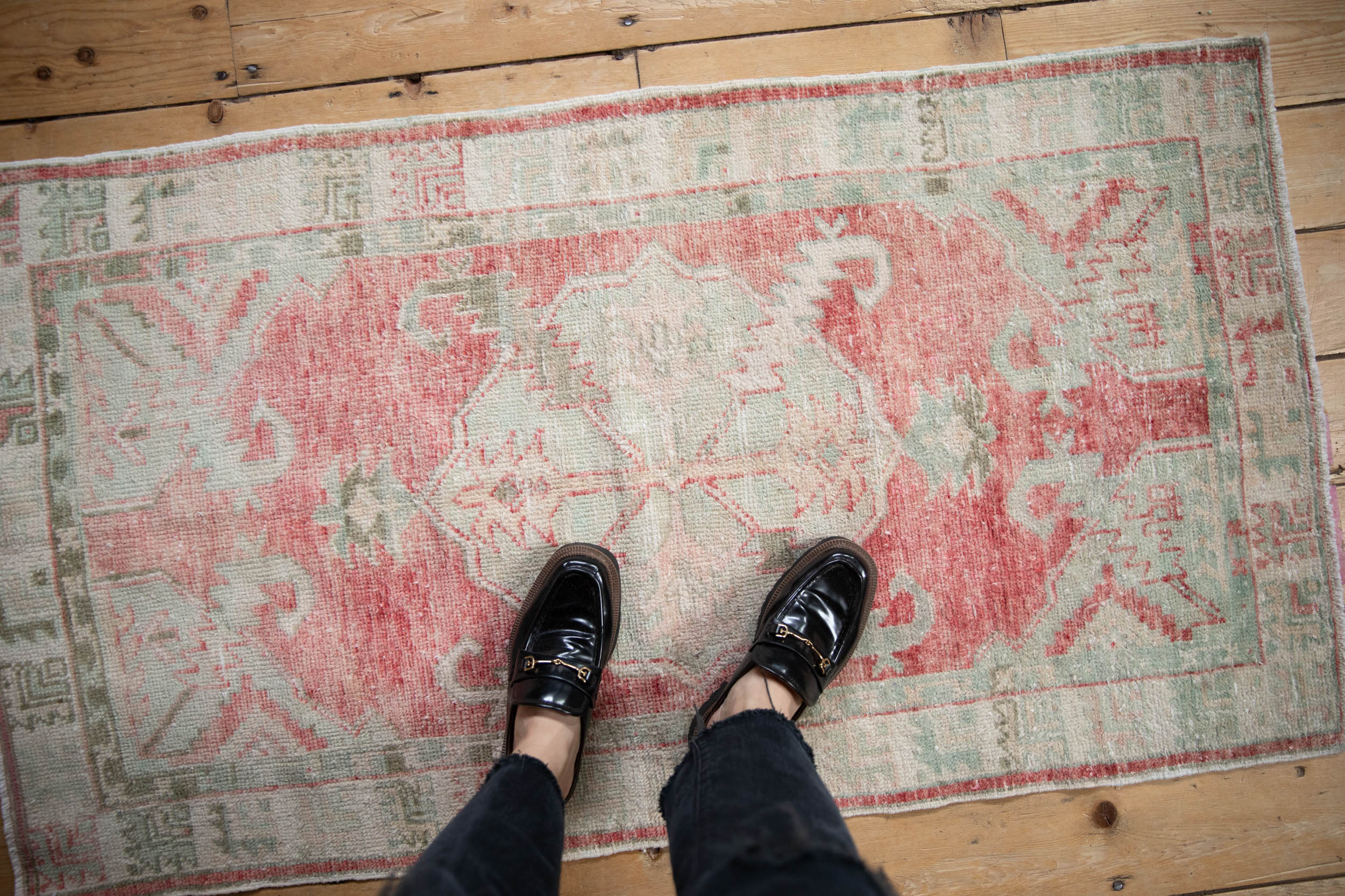 2.5x5 Vintage Distressed Oushak Rug Runner by Old New House® - product image 2 for Resin Society