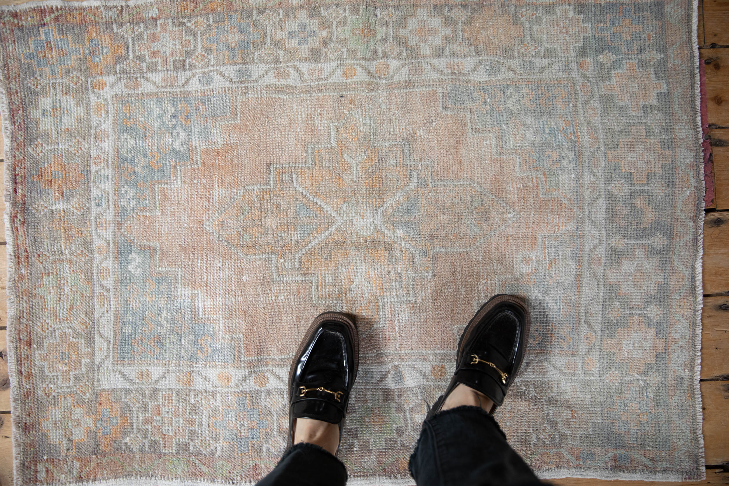 2.5x4 Vintage Distressed Oushak Rug by Old New House® - product image 2 for Resin Society