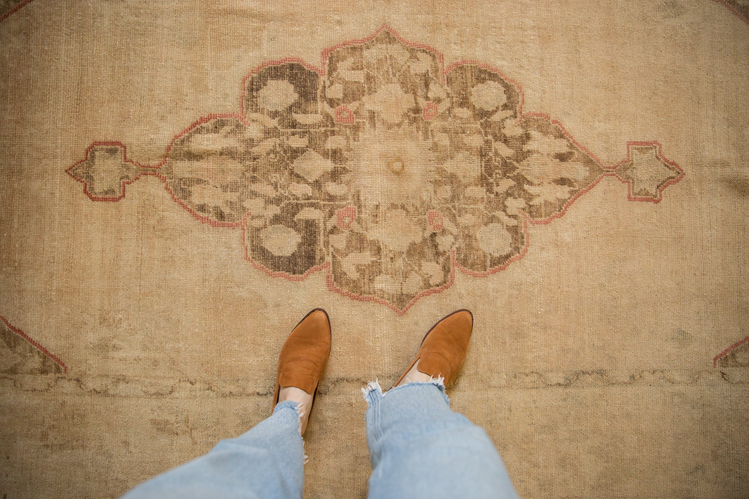5x10 Vintage Distressed Oushak Rug Runner by Old New House® - product image 2 for Resin Society