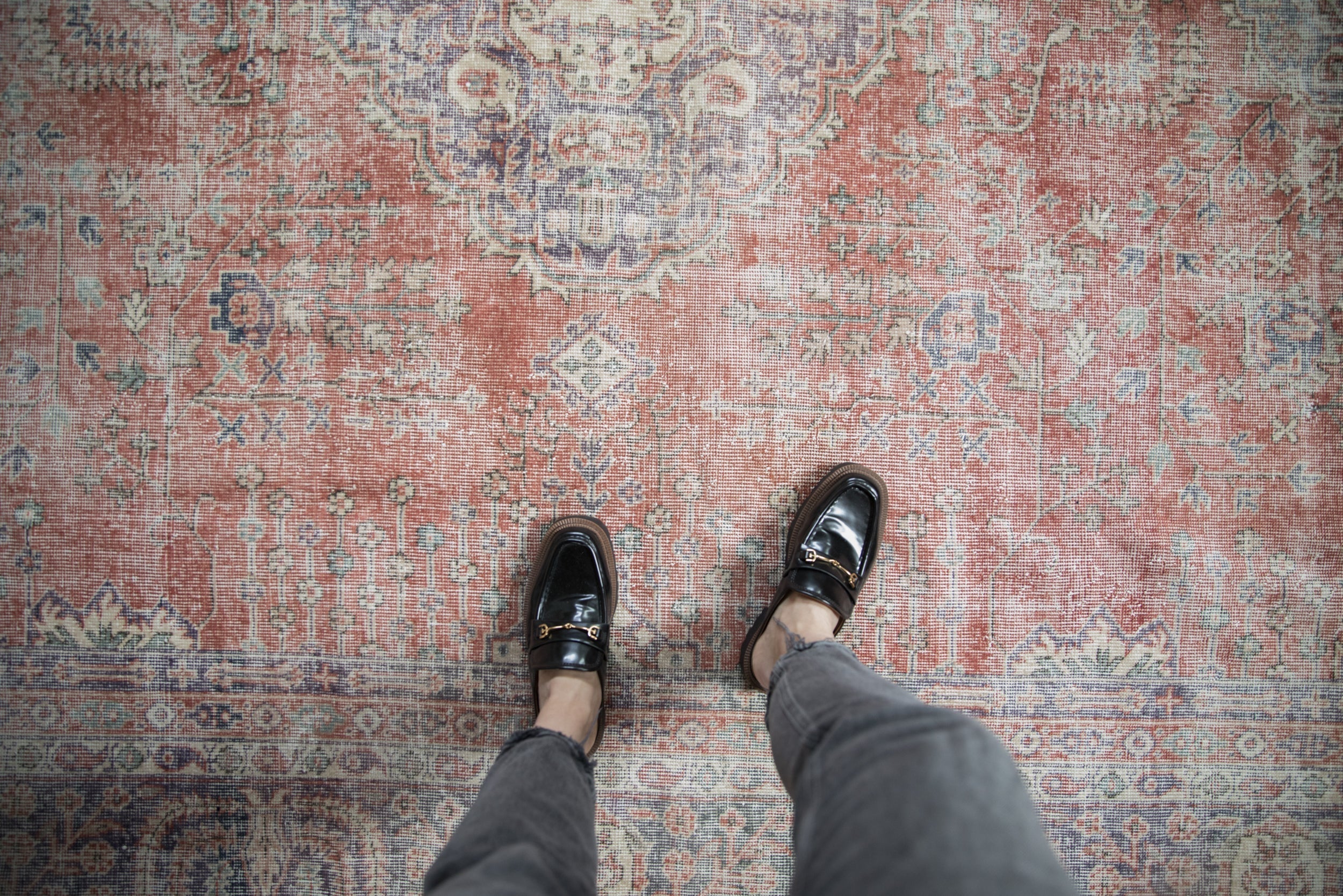9x12.5 Vintage Distressed Sparta Carpet by Old New House® - product image 2 for Resin Society