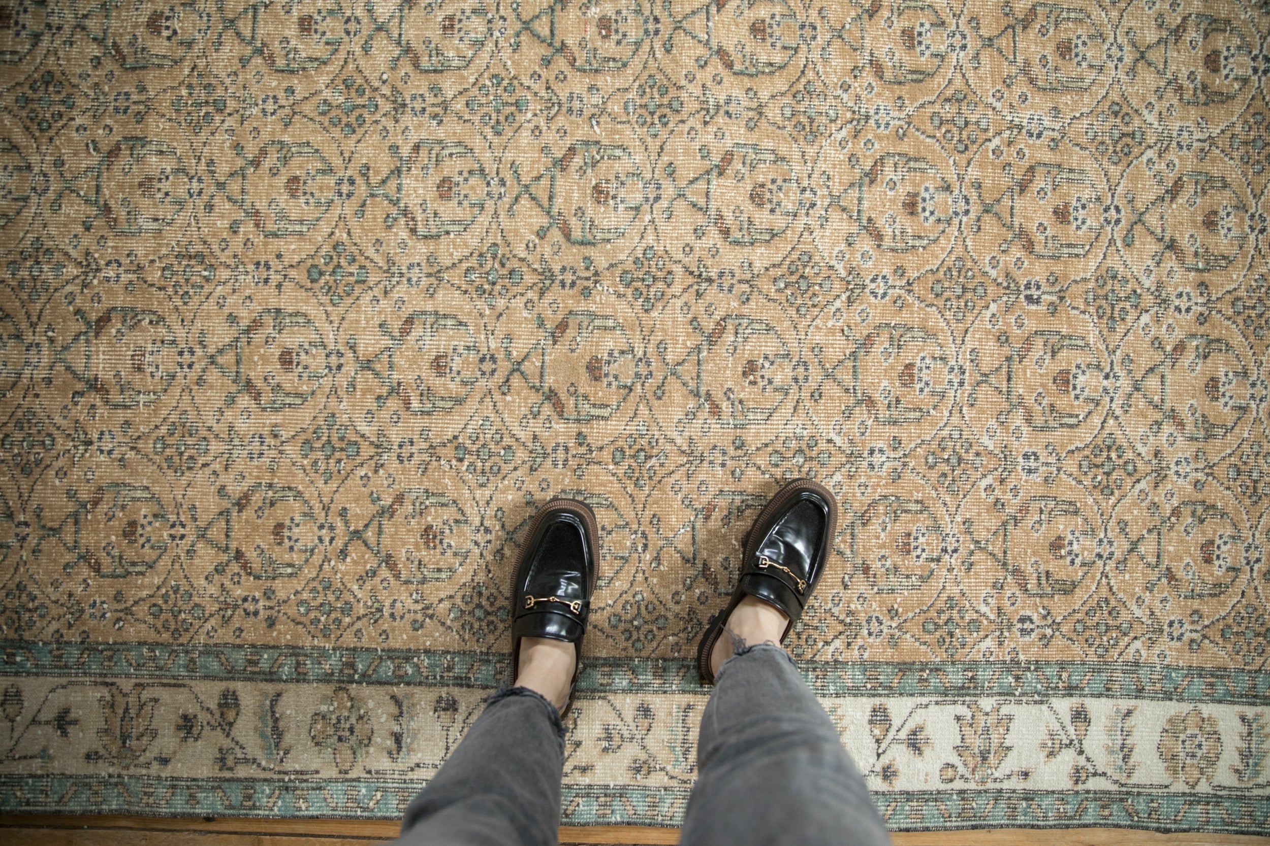 4.5x9 Vintage Distressed Sparta Rug Runner by Old New House® - product image 2 for Resin Society