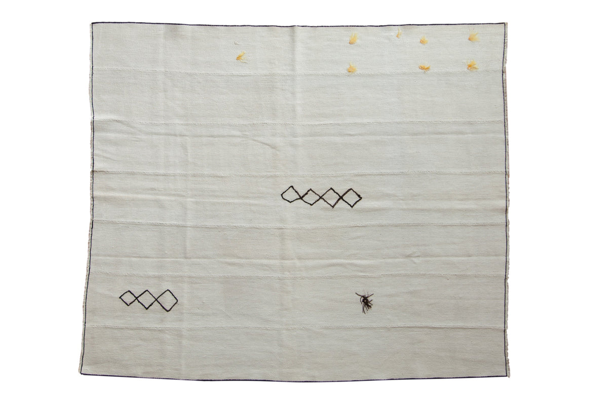 6x7 Vintage Hemp Kilim Square Carpet by Old New House® - main product image for Resin Society