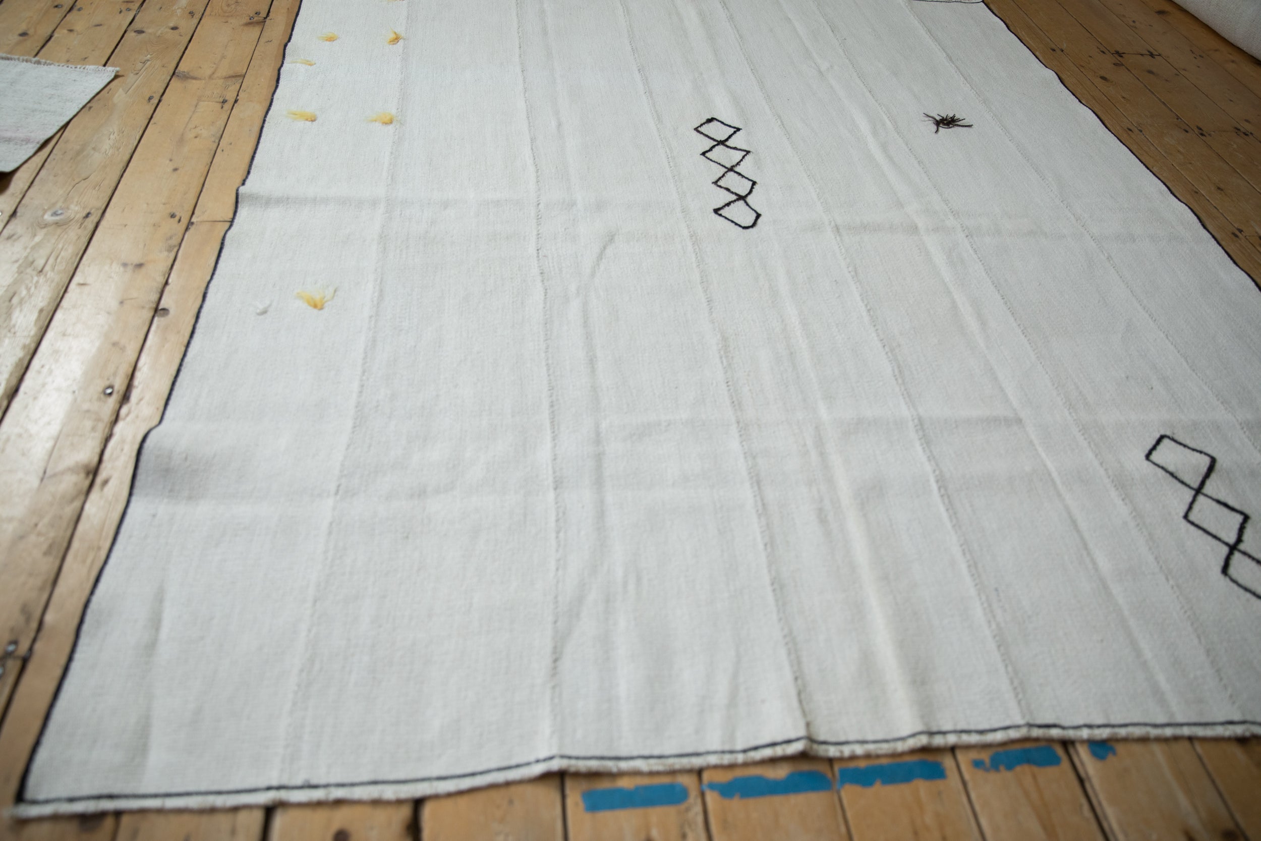 6x7 Vintage Hemp Kilim Square Carpet by Old New House® - product image 8 for Resin Society