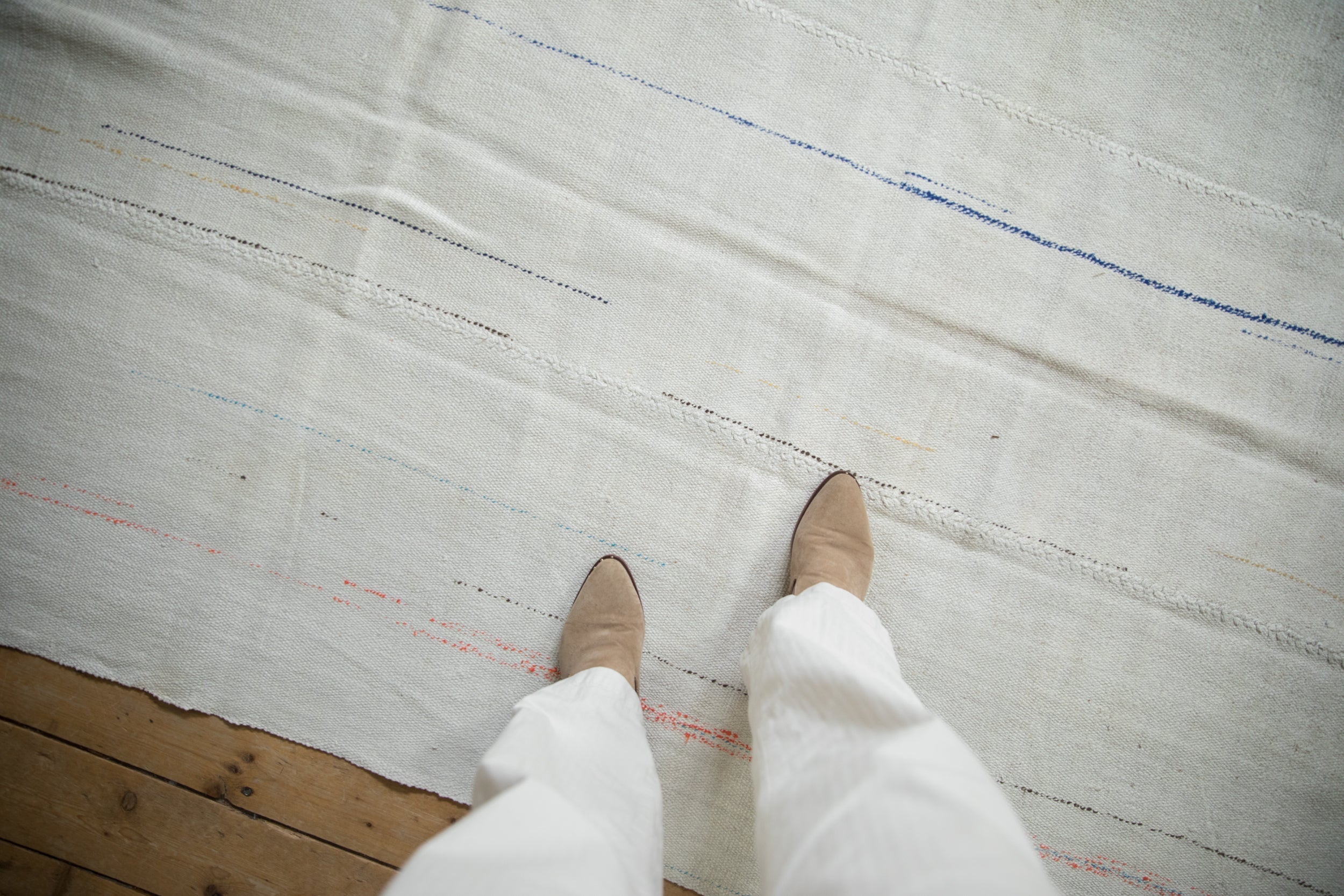 5x7 Vintage Hemp Kilim Rug