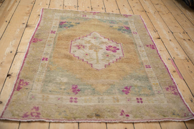 3.5x4.5 Vintage Distressed Oushak Square Rug by Old New House® - product image 5 for Resin Society