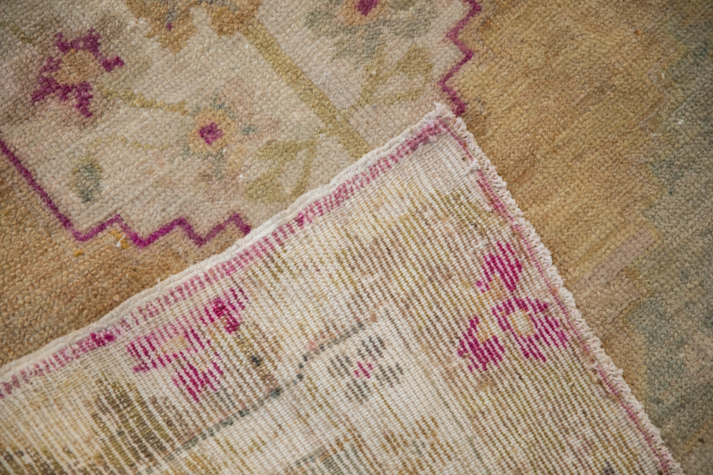 3.5x4.5 Vintage Distressed Oushak Square Rug by Old New House® - product image 8 for Resin Society