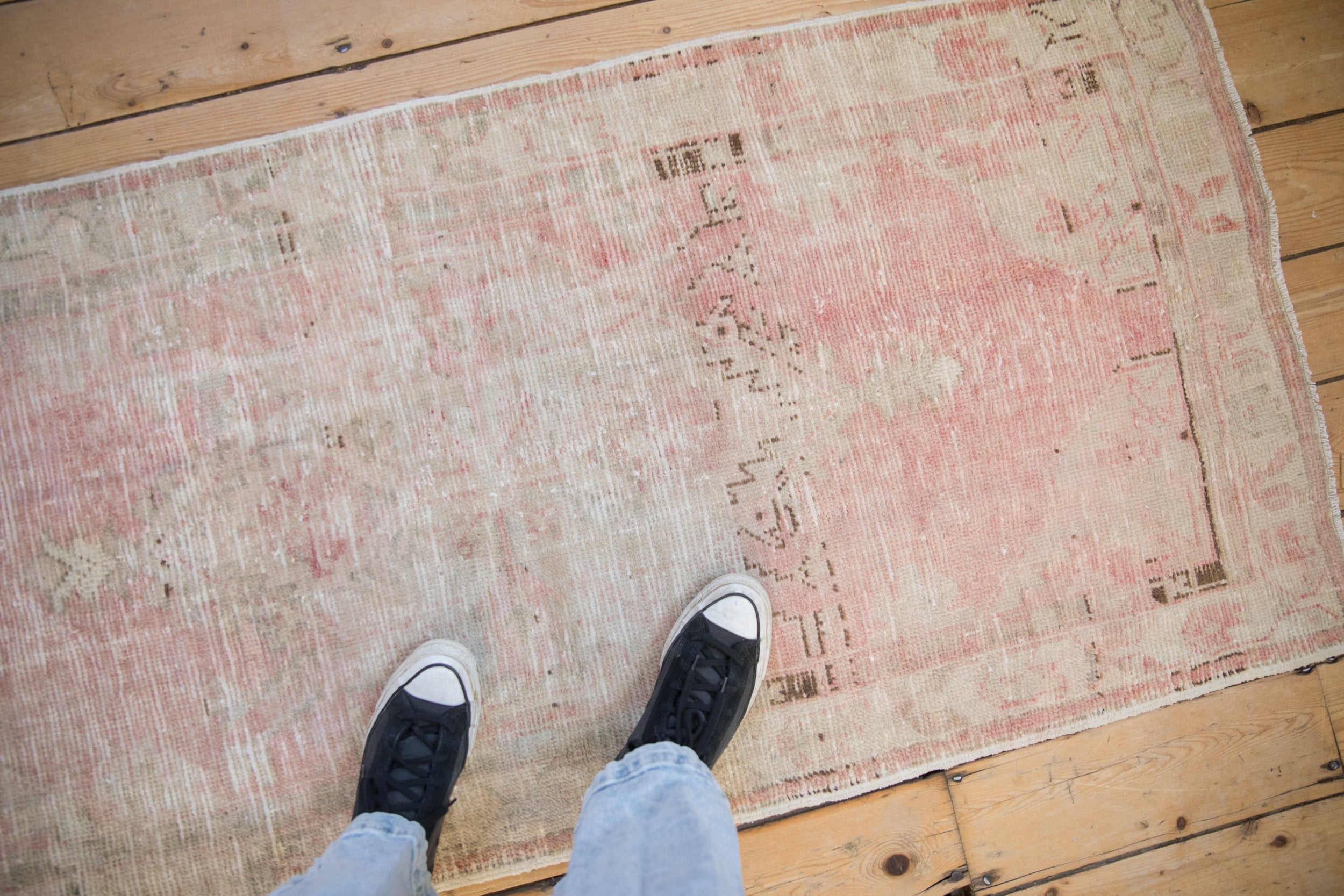 2.5x5.5 Vintage Distressed Oushak Rug Runner by Old New House® - product image 2 for Resin Society
