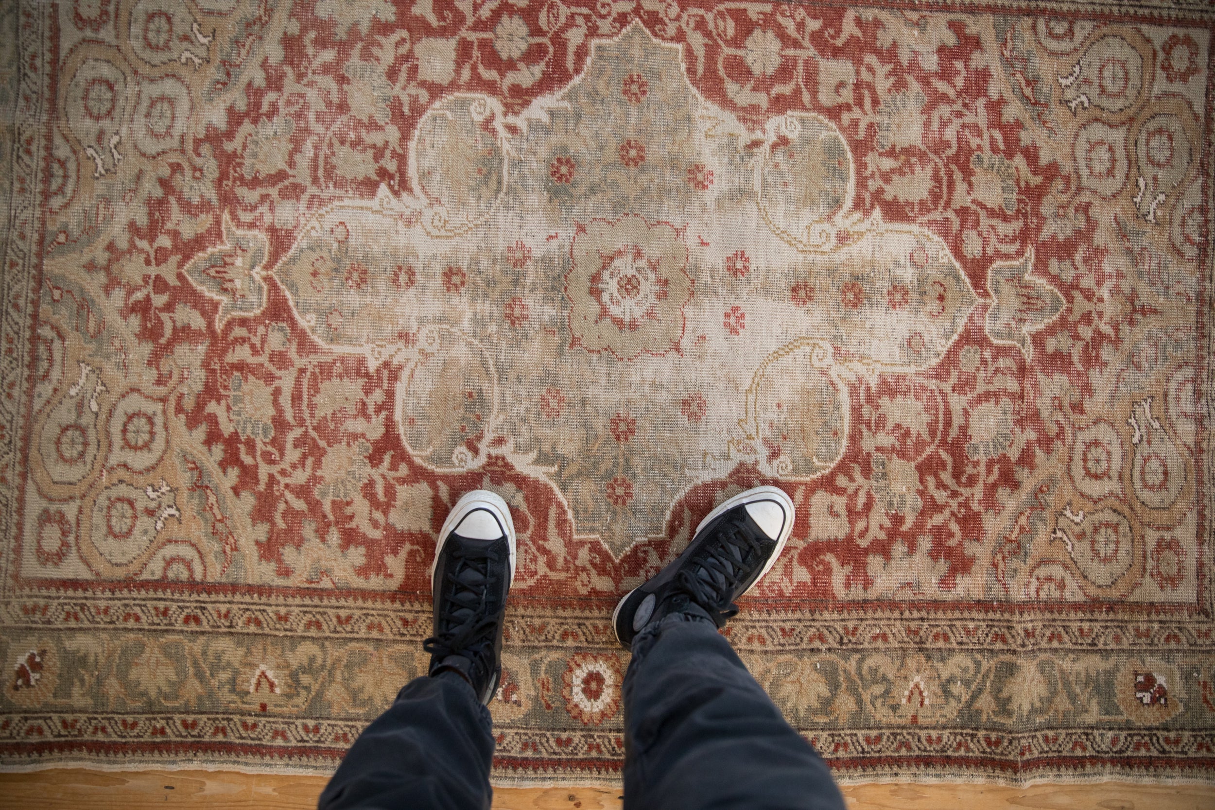 4x6 Vintage Distressed Anatolian Rug