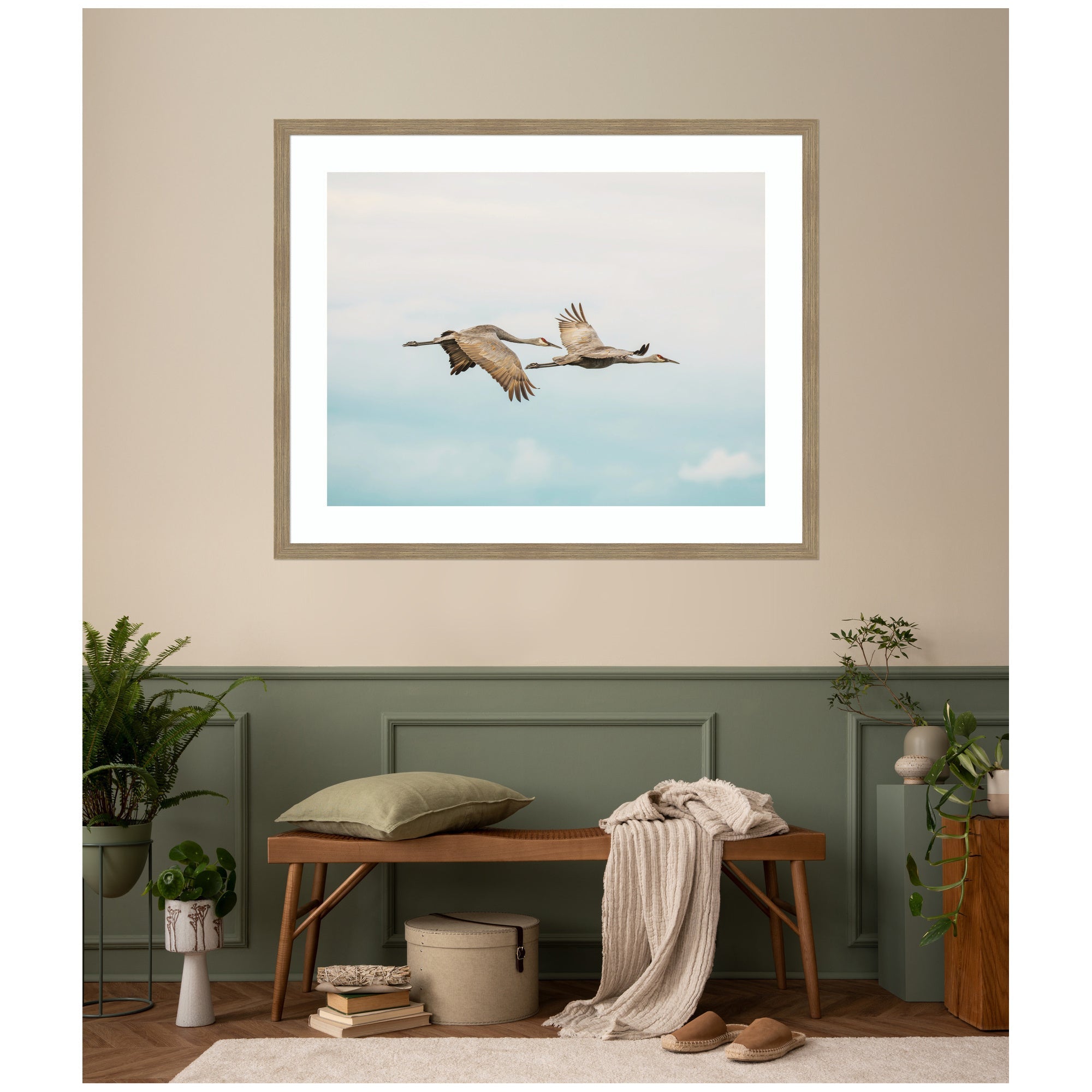 Cranes Flying by Emiko and Mark Franzen F2 Images Framed Wall Art Print