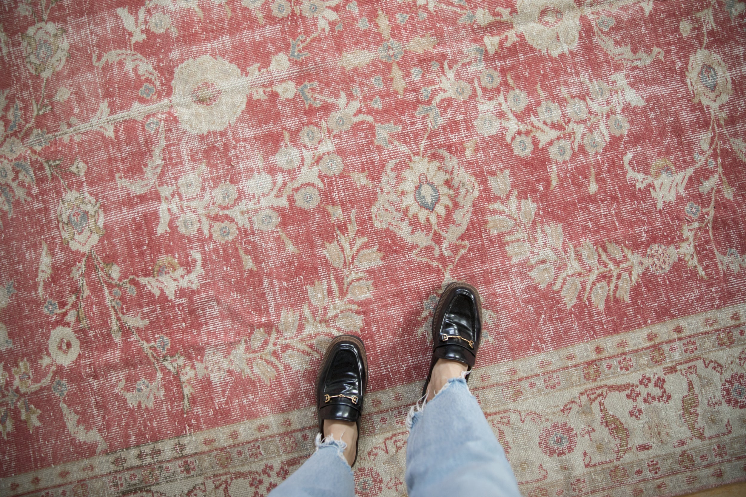 7x10.5 Vintage Distressed Oushak Carpet by Old New House® - product image 2 for Resin Society