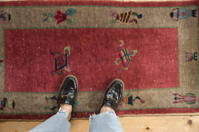 2x4.5 Antique Art Deco Rug Runner by Old New House® - product image 2 for Resin Society