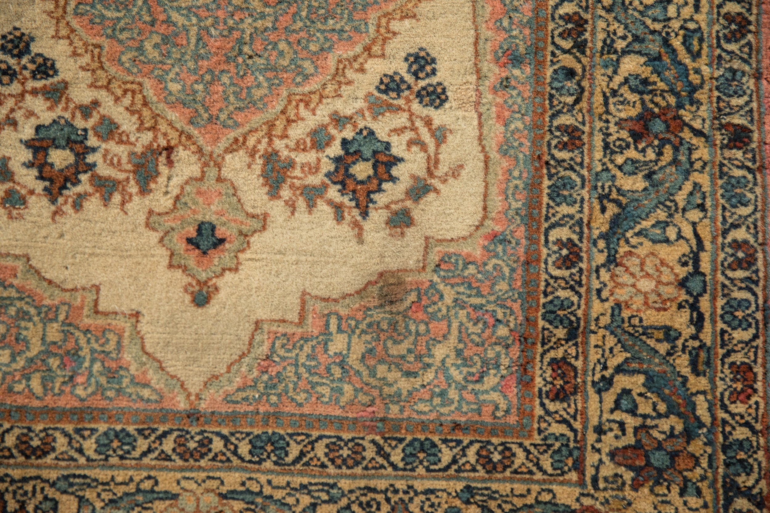 2x2.5 Vintage Tabriz Square Rug Mat by Old New House® - product image 5 for Resin Society
