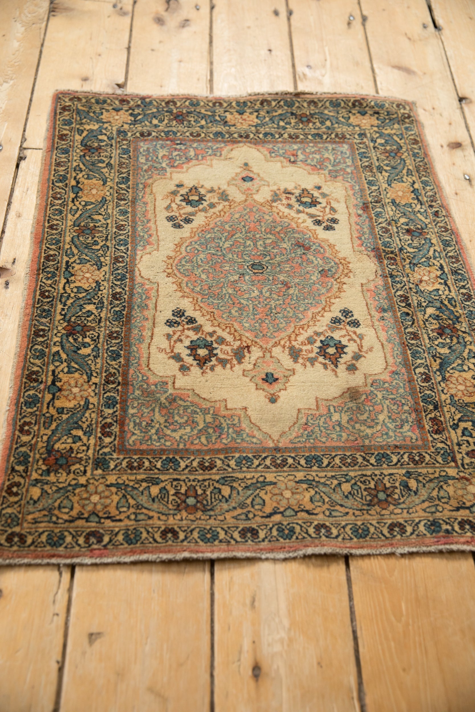 2x2.5 Vintage Tabriz Square Rug Mat by Old New House® - product image 6 for Resin Society