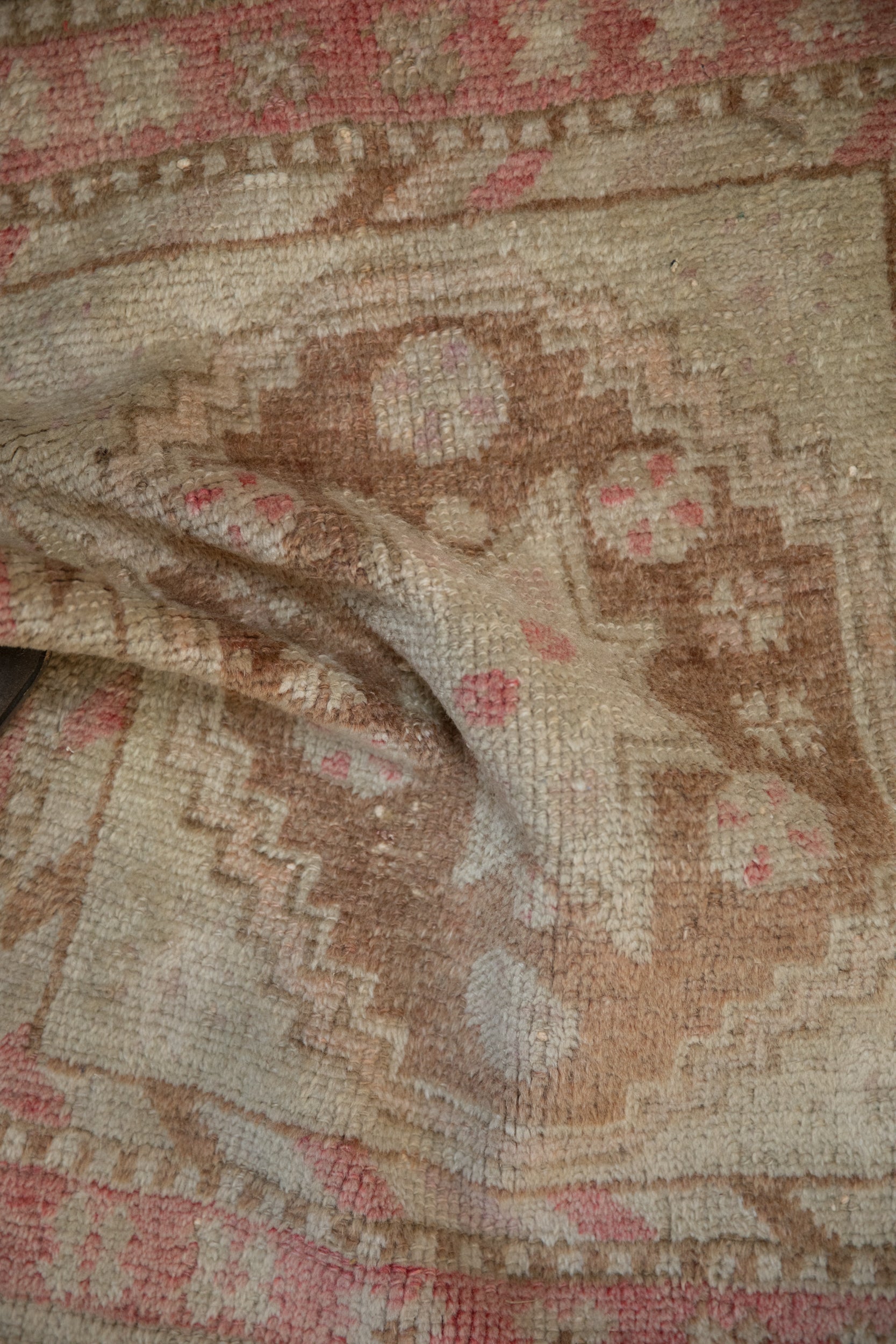 2x2 Vintage Distressed Oushak Square Rug Mat
