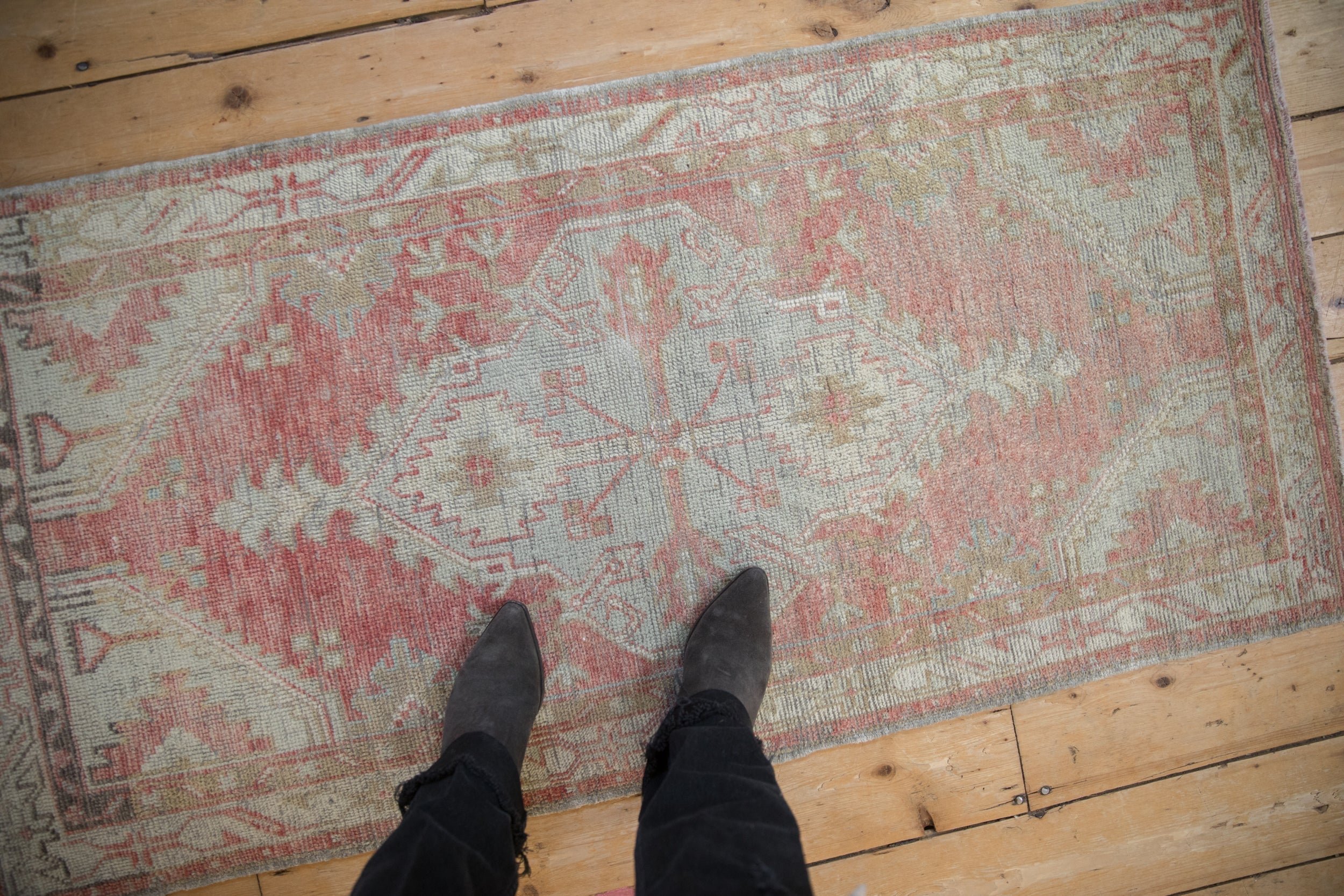 2.5x5 Vintage Distressed Oushak Rug Runner by Old New House® - product image 2 for Resin Society