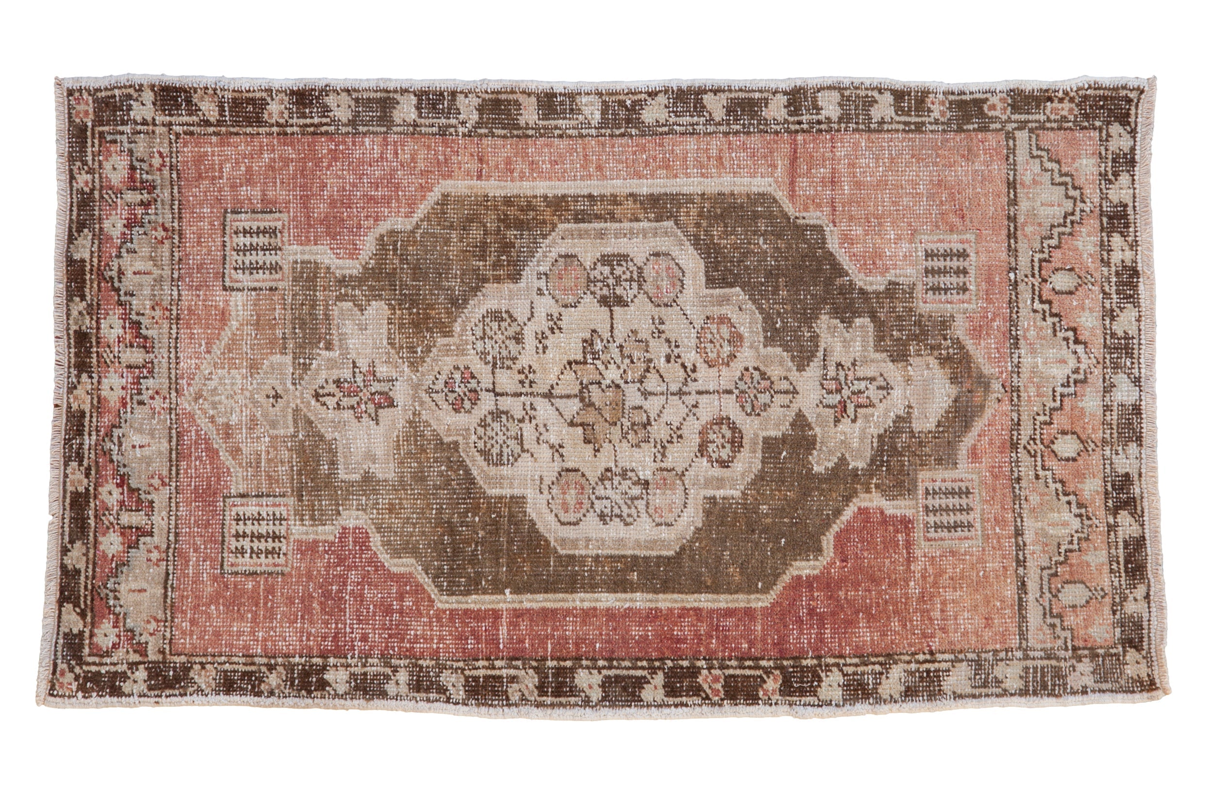 2.5x4 Vintage Distressed Oushak Rug