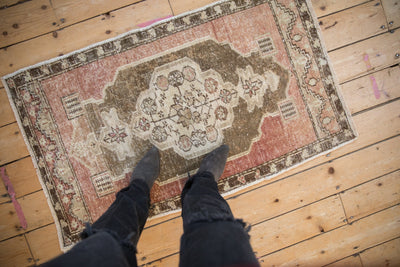 2.5x4 Vintage Distressed Oushak Rug
