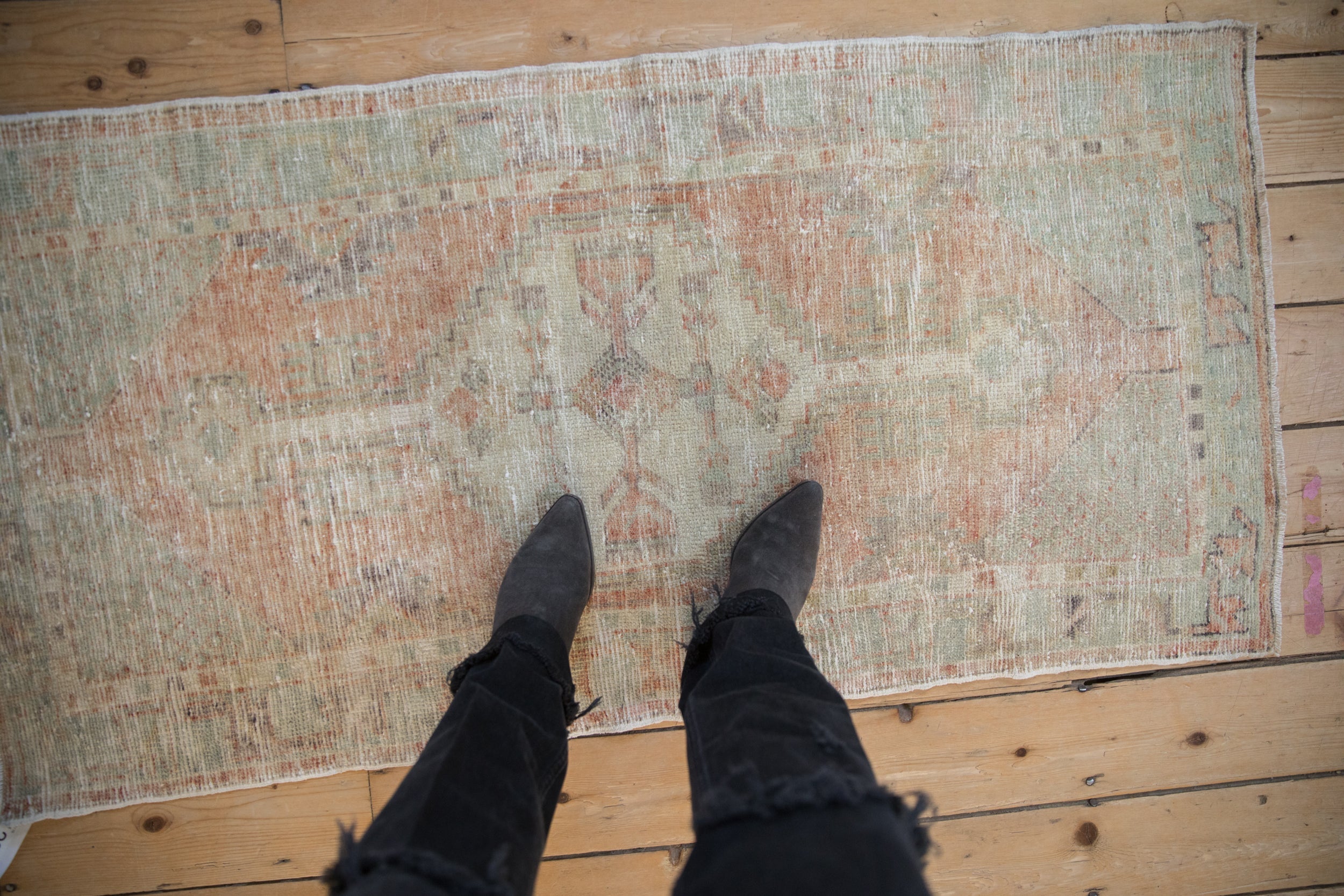 2.5x5 Vintage Distressed Oushak Rug Runner by Old New House® - product image 2 for Resin Society