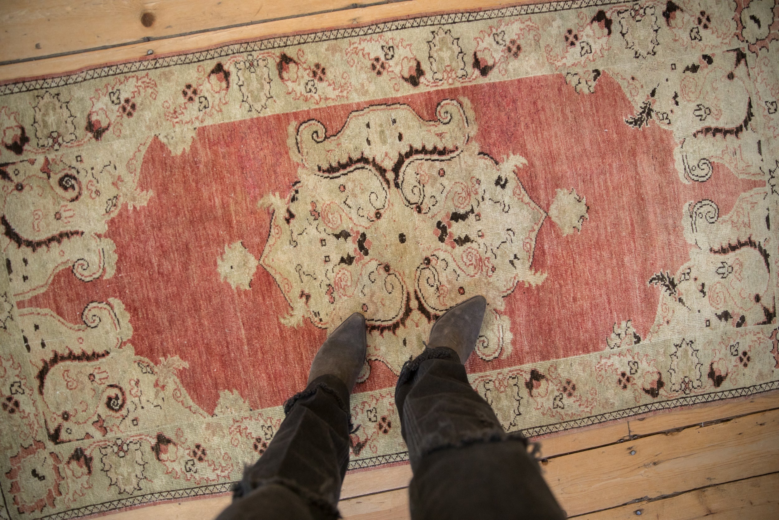 3x6 Vintage Distressed Oushak Rug Runner by Old New House® - product image 2 for Resin Society