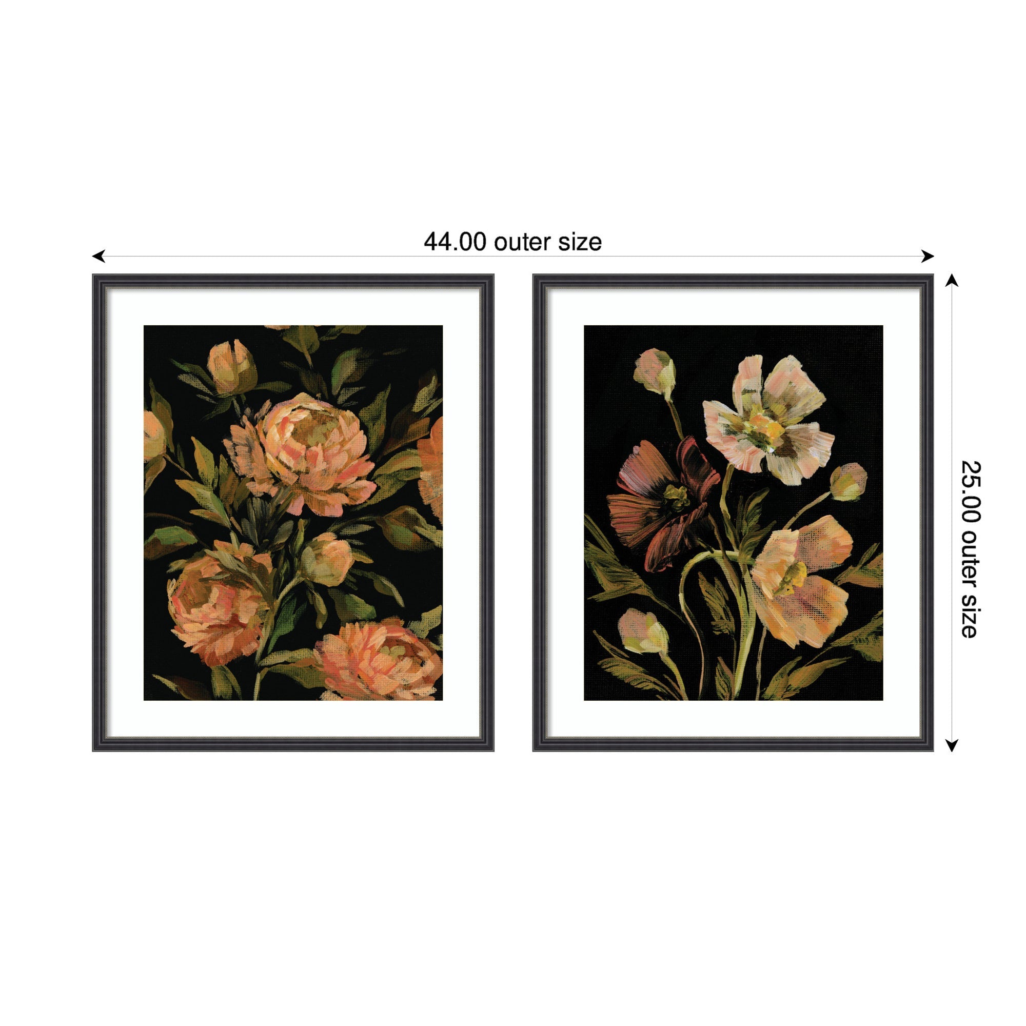 Moody Floral 3 & 5 2 Piece Framed Wall Art Print Set by Annie Quigley