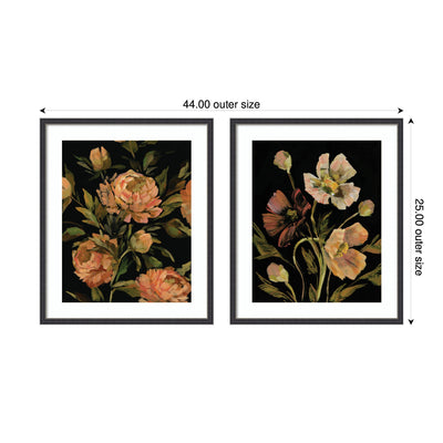 Moody Floral 3 & 5 2 Piece Framed Wall Art Print Set by Annie Quigley