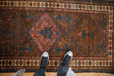 3.5x6.5 Vintage Kurdish Hamadan Rug by Old New House® - product image 2 for Resin Society