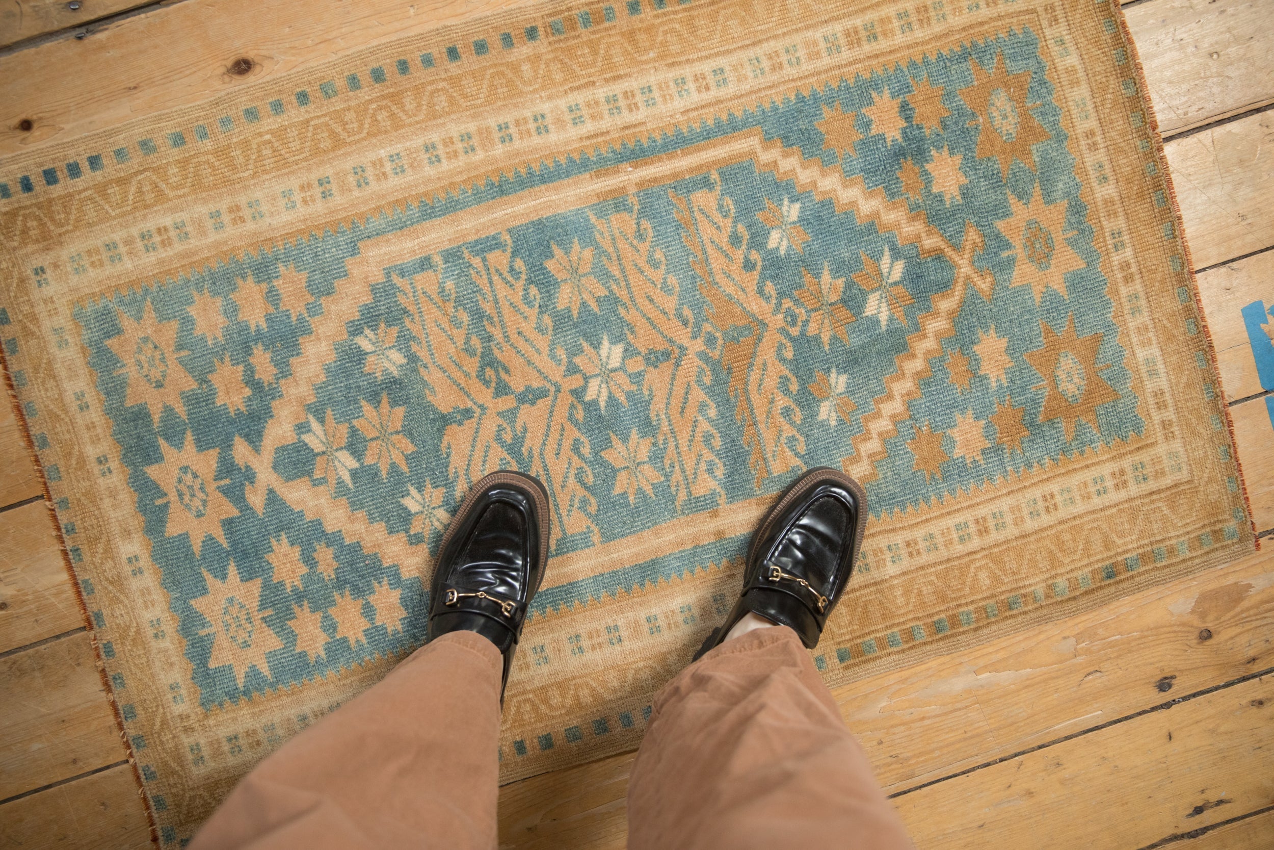 2.5x4 Vintage Distressed Oushak Rug by Old New House® - product image 2 for Resin Society