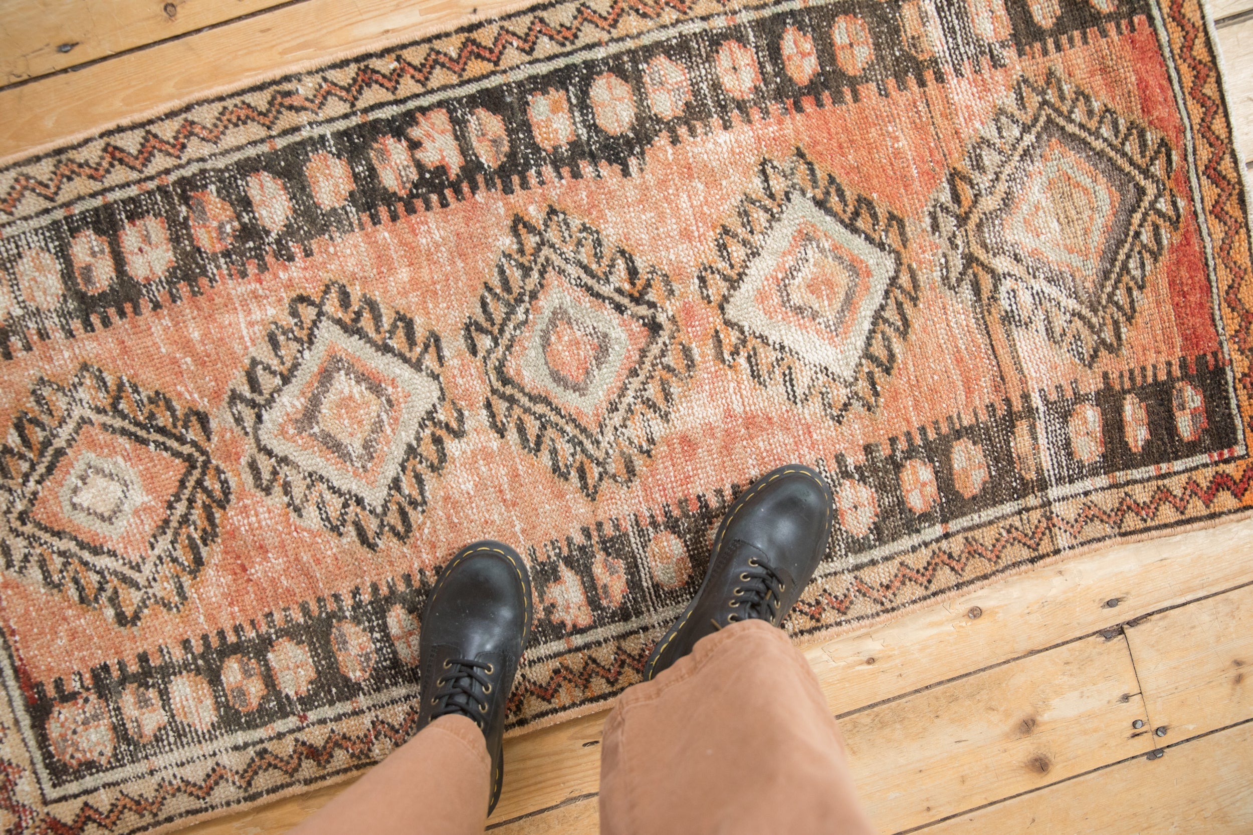 2x4.5 Vintage Distressed Oushak Rug Runner by Old New House® - product image 2 for Resin Society