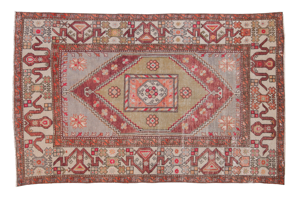 5.5x8.5 Vintage Distressed Oushak Carpet by Old New House® - main product image for Resin Society