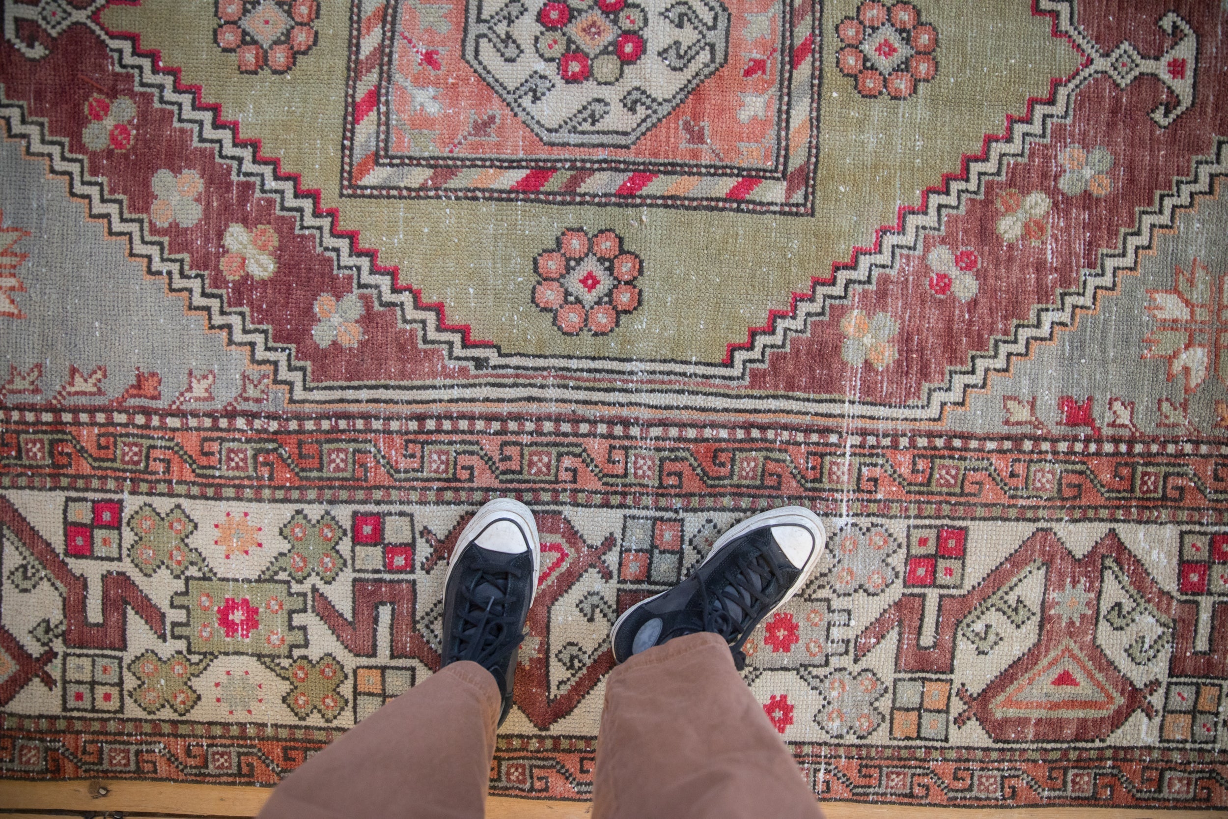5.5x8.5 Vintage Distressed Oushak Carpet by Old New House® - product image 2 for Resin Society
