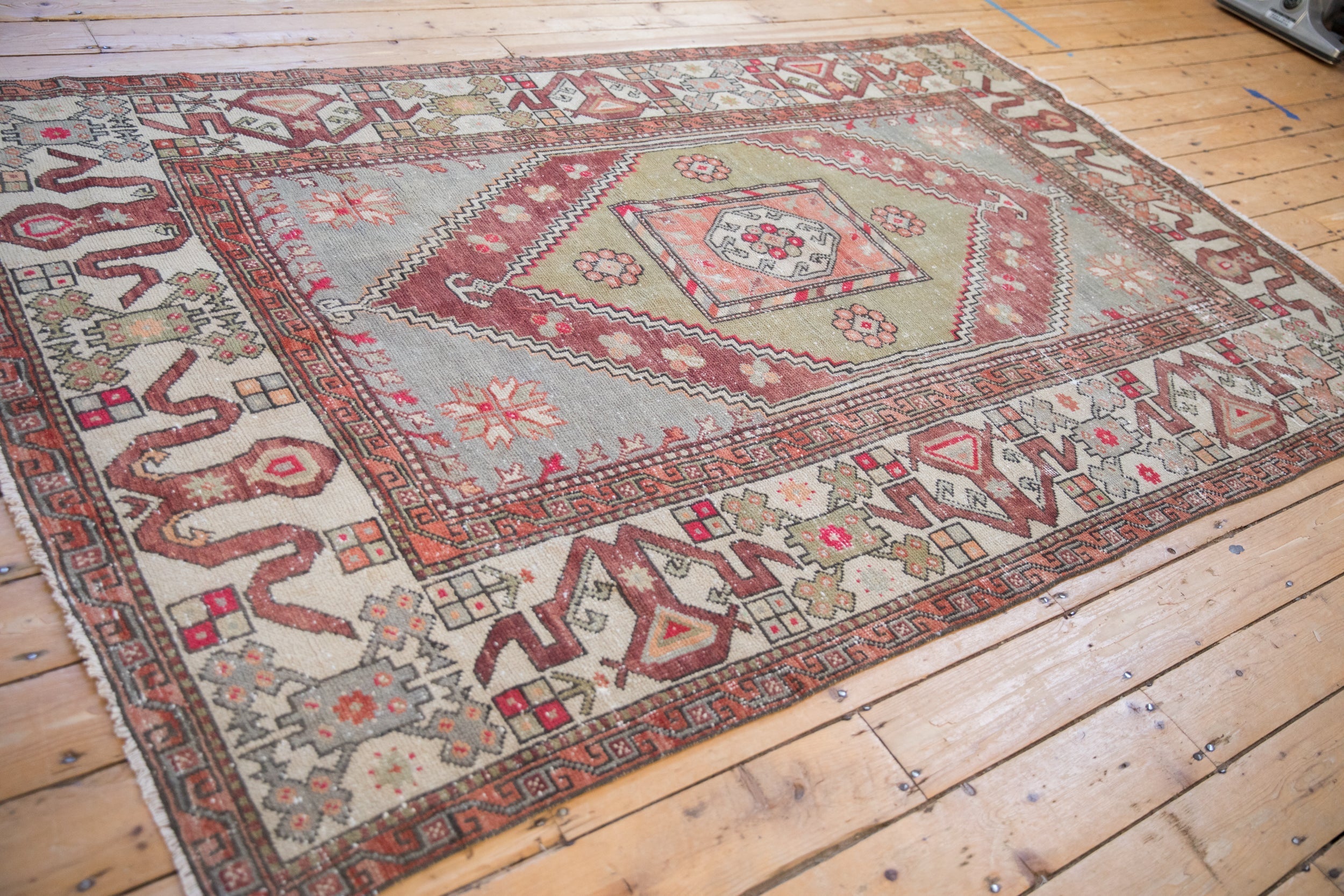 5.5x8.5 Vintage Distressed Oushak Carpet by Old New House® - product image 9 for Resin Society
