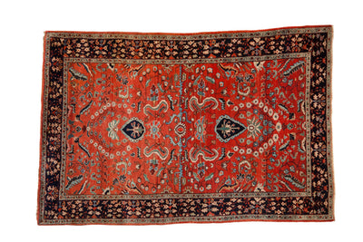 4x6.5 Vintage Sarouk Rug by Old New House® - main product image for Resin Society