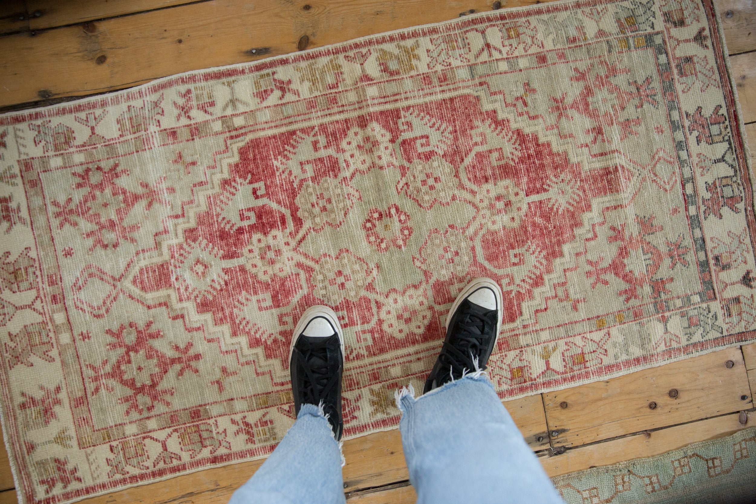 2.5x5 Vintage Distressed Oushak Rug Runner by Old New House® - product image 2 for Resin Society