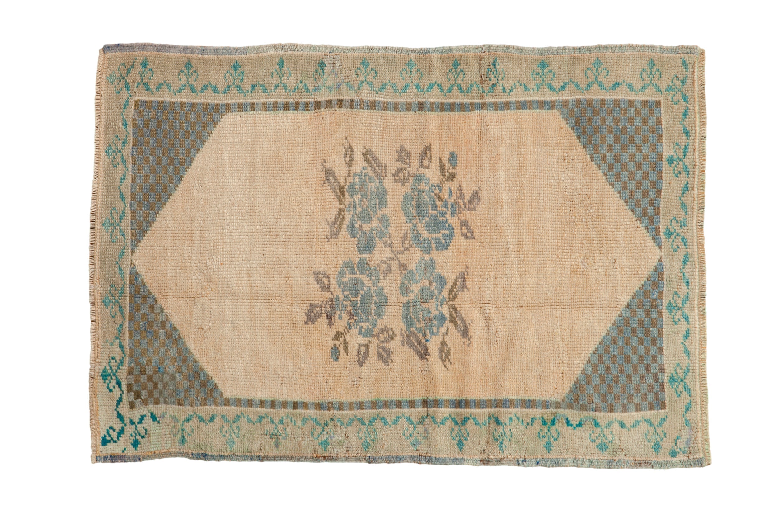 2x3 Vintage Distressed Oushak Rug Mat by Old New House® - main product image for Resin Society