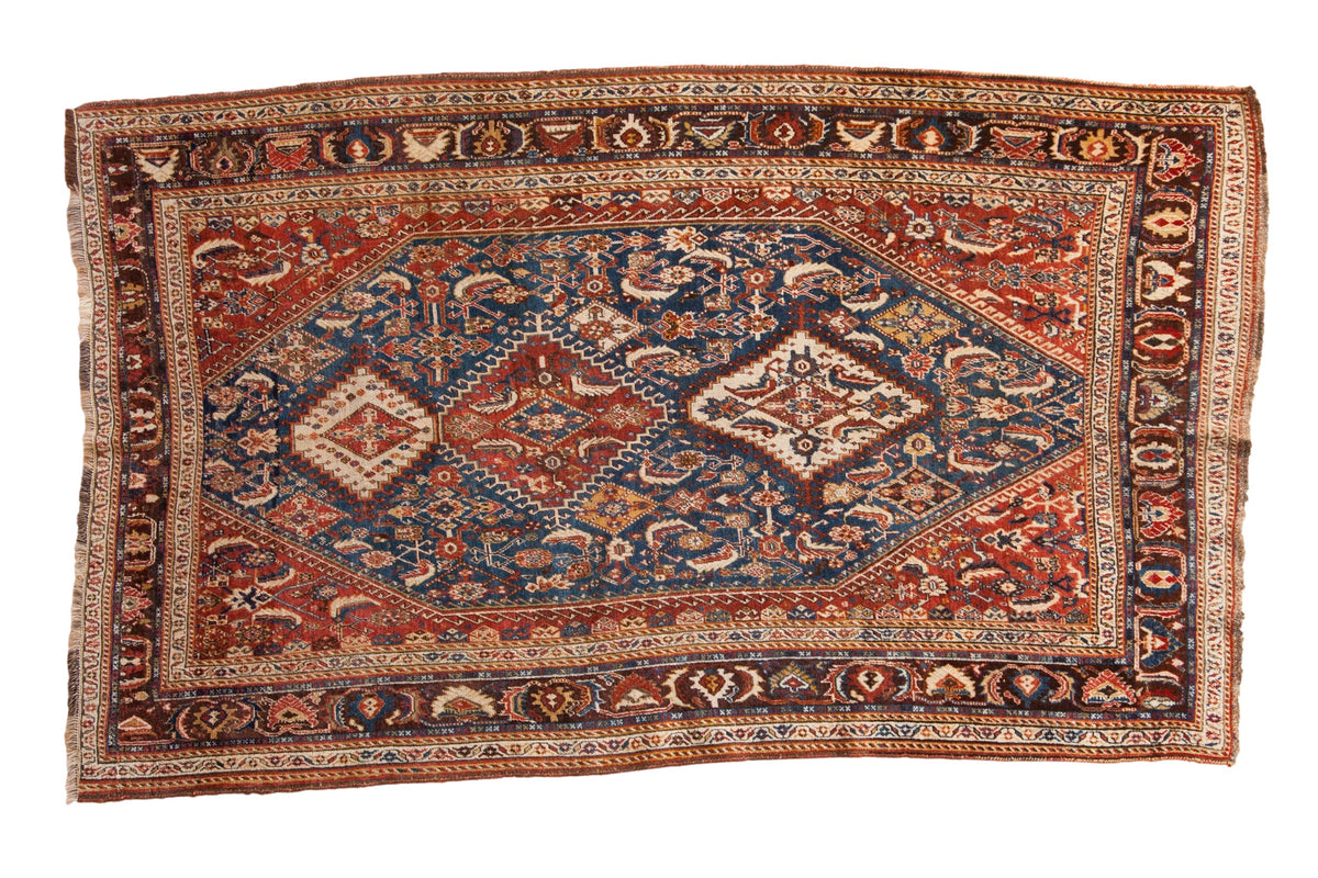 4.5x7.5 Antique Fine Qashqai Rug by Old New House® - main product image for Resin Society