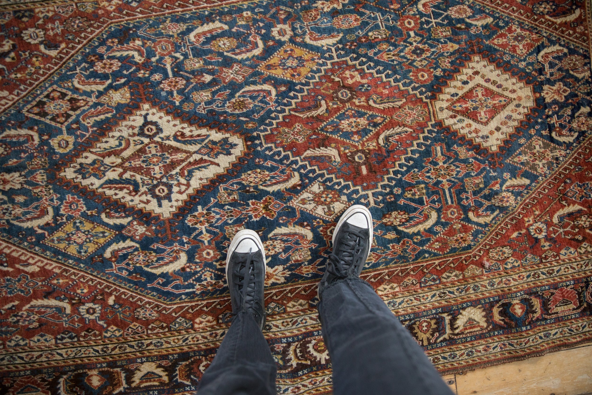4.5x7.5 Antique Fine Qashqai Rug by Old New House® - product image 2 for Resin Society