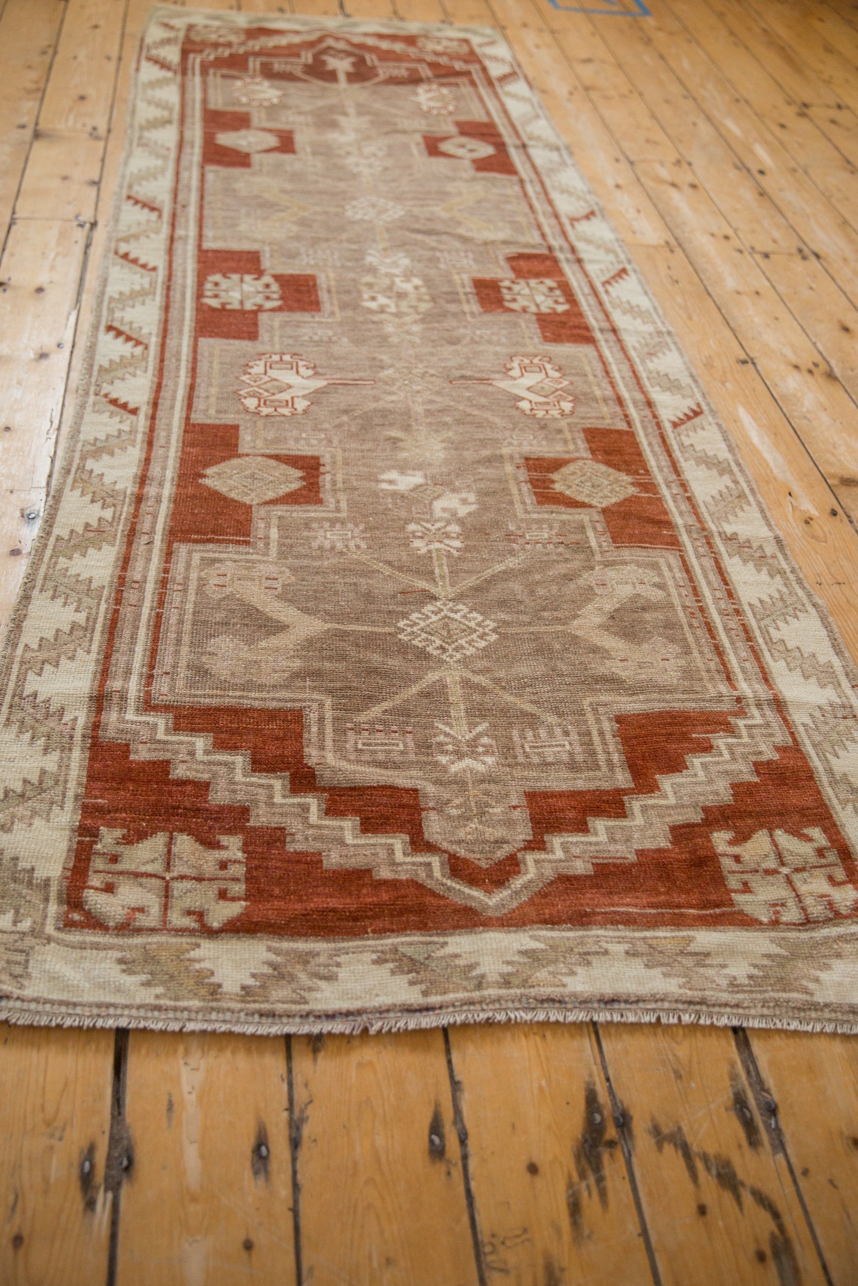 RESERVED 3.5x9.5 Vintage Distressed Kars Rug Runner