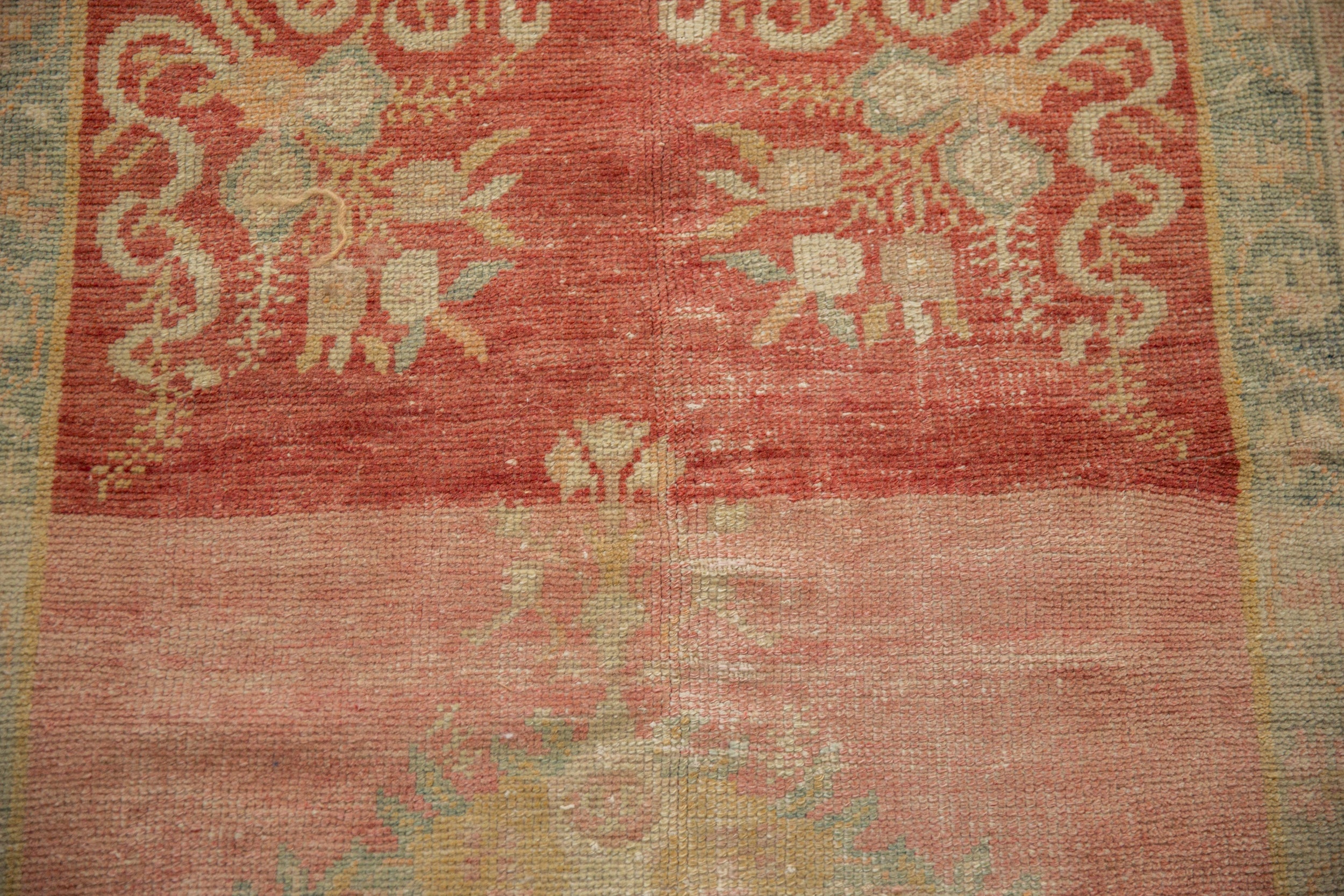 3x6.5 Vintage Distressed Oushak Rug Runner by Old New House® - product image 3 for Resin Society