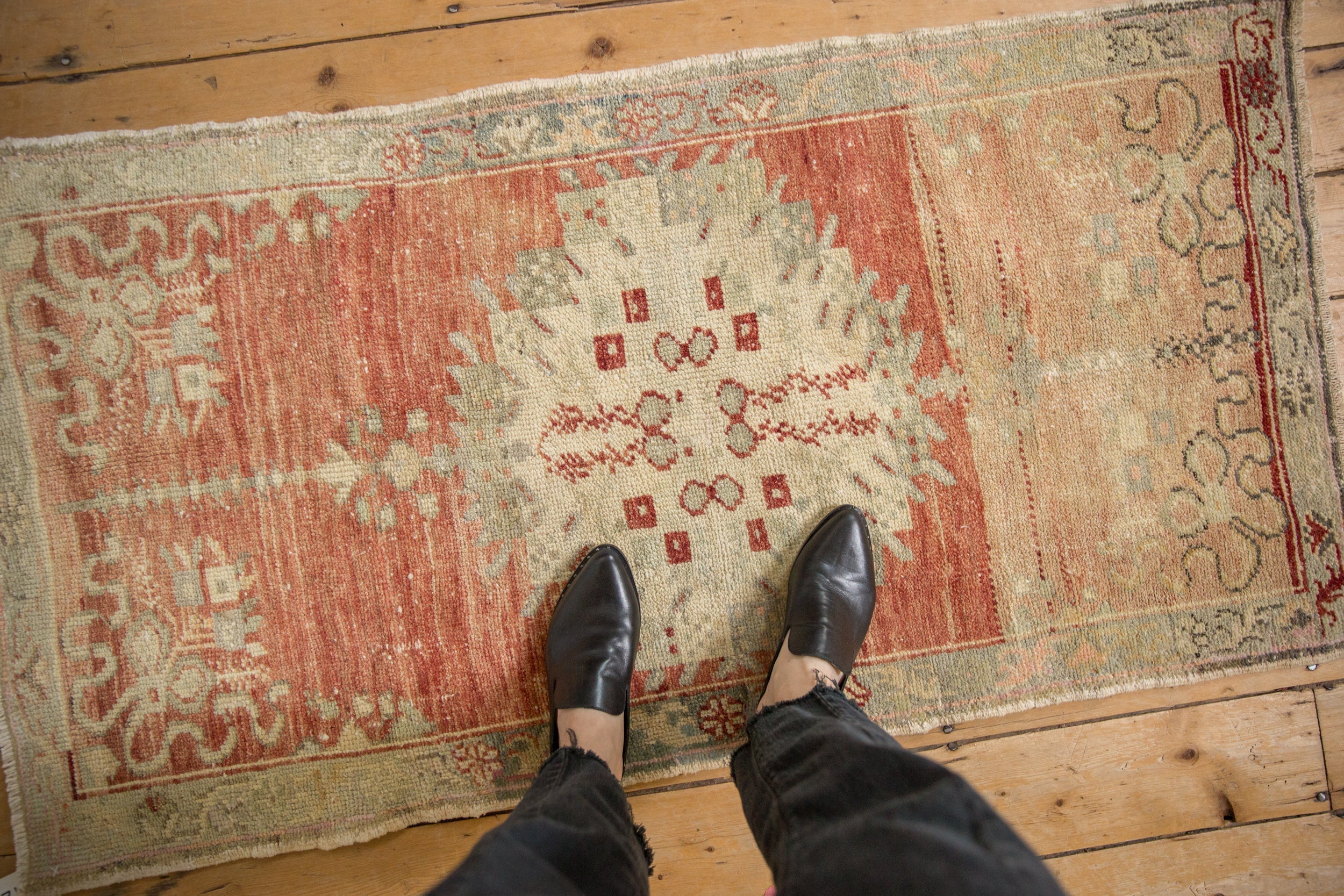 2.5x5 Vintage Distressed Oushak Rug Runner by Old New House® - product image 2 for Resin Society