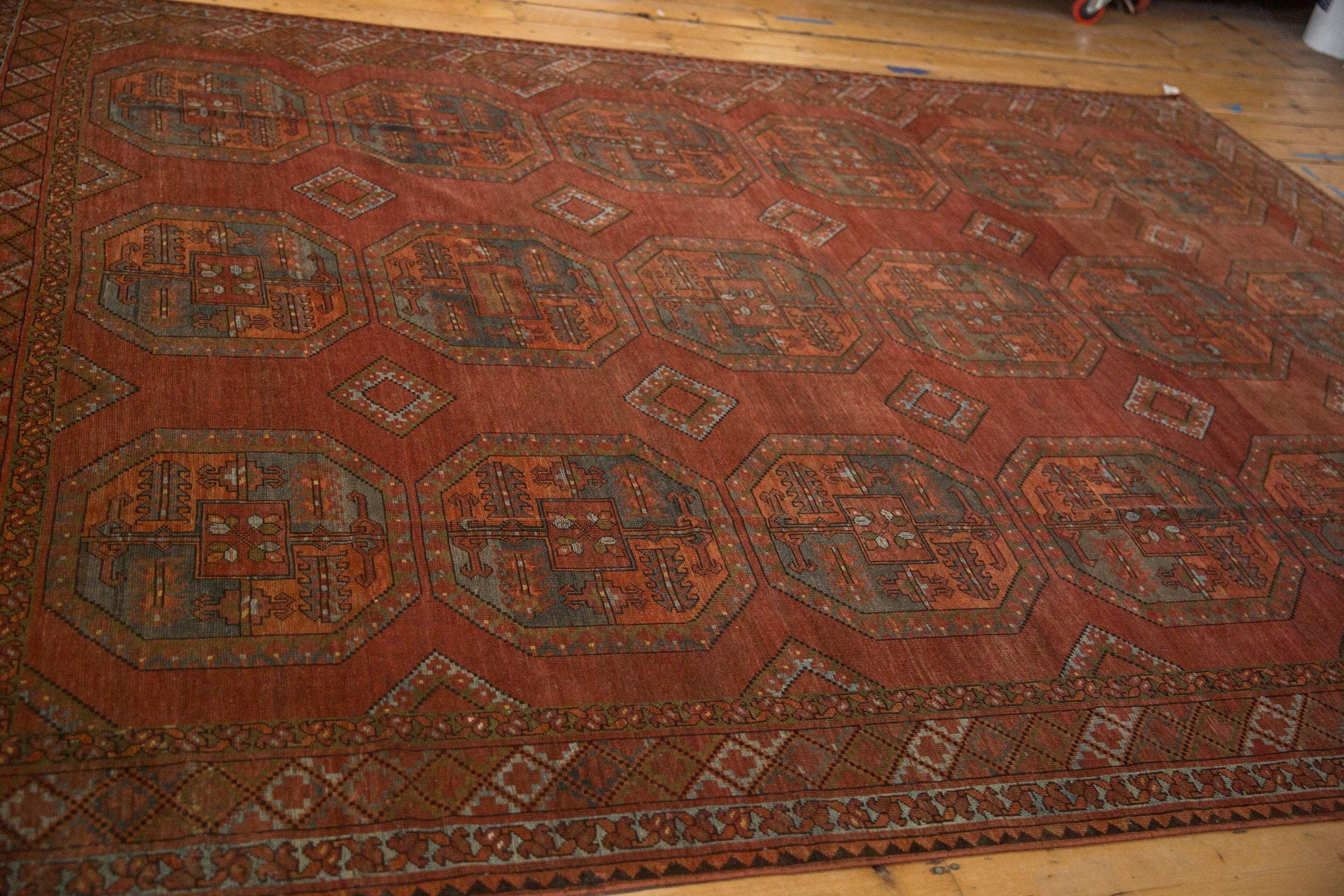 8.5x11 Vintage Distressed Ersari Carpet by Old New House® - product image 6 for Resin Society
