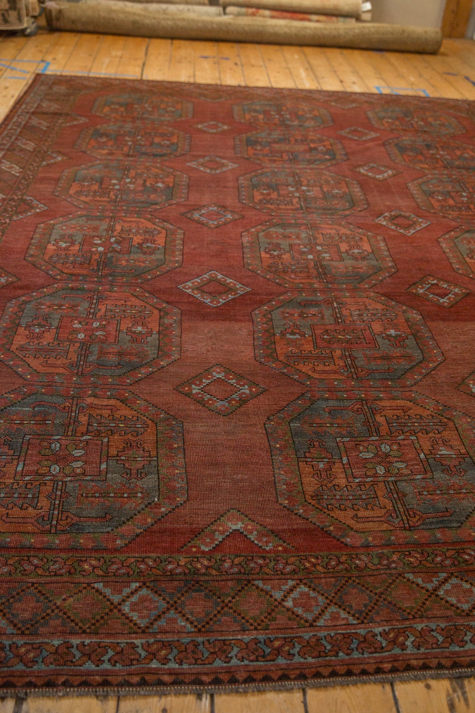 8.5x11 Vintage Distressed Ersari Carpet by Old New House® - product image 7 for Resin Society