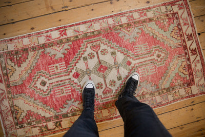 2.5x5.5 Vintage Distressed Oushak Rug Runner by Old New House® - product image 2 for Resin Society