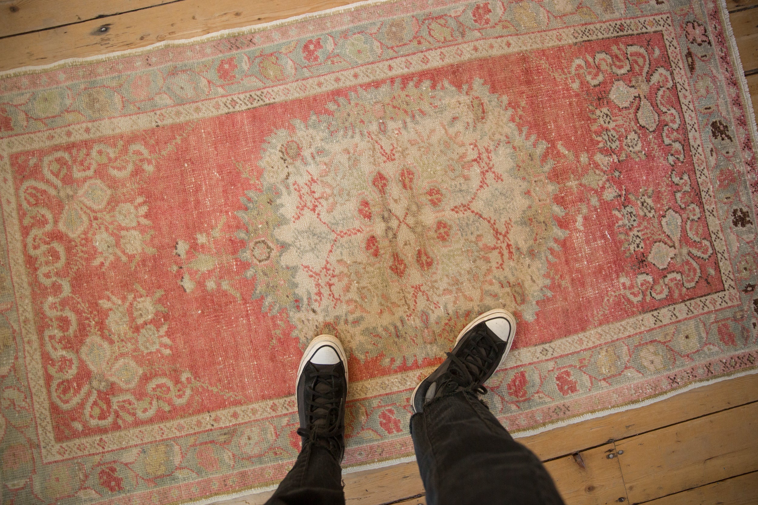 3x5.5 Vintage Distressed Oushak Rug by Old New House® - product image 2 for Resin Society
