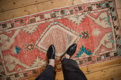2.5x5.5 Vintage Distressed Oushak Rug Runner by Old New House® - product image 2 for Resin Society