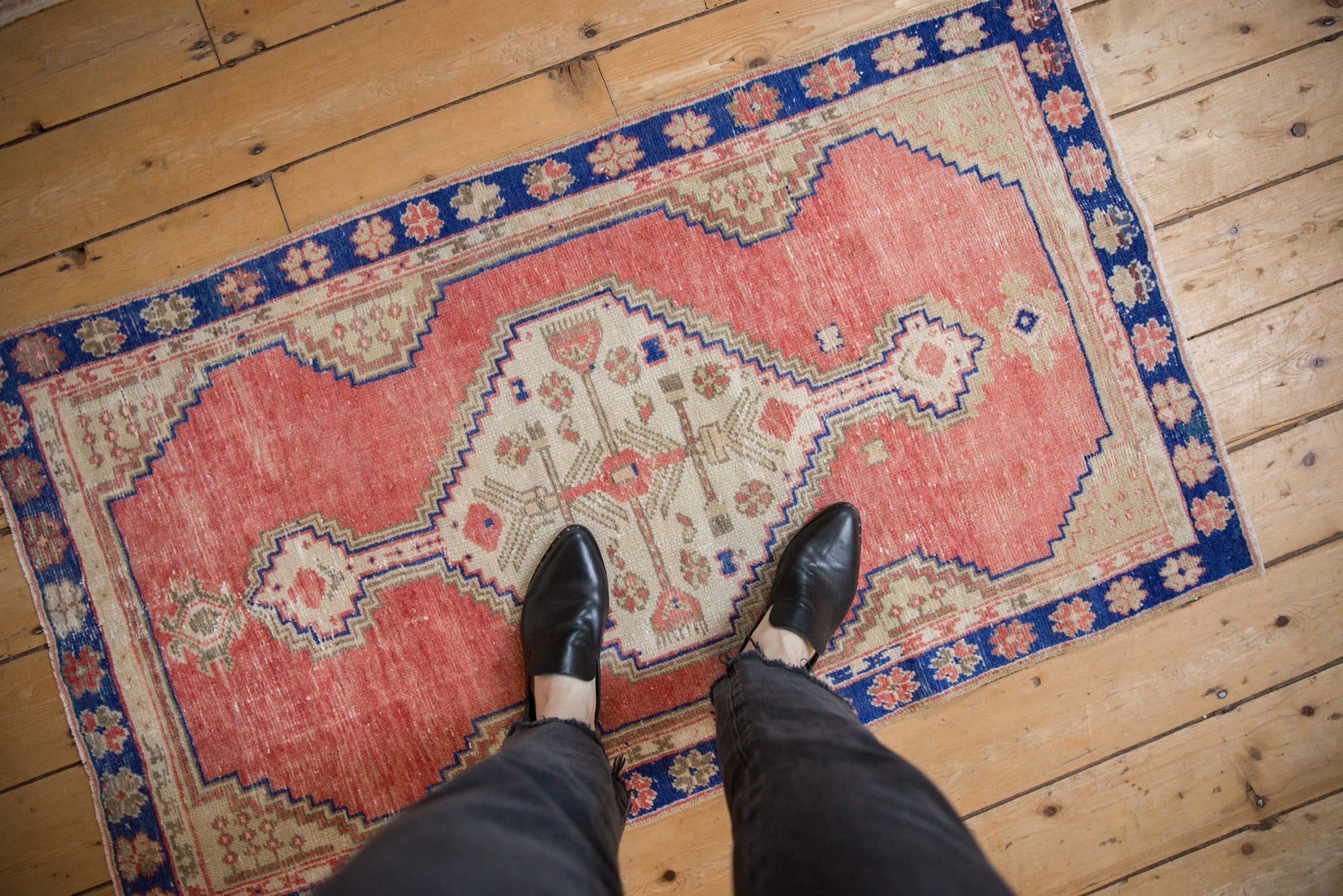 2.5x4.5 Vintage Distressed Oushak Rug by Old New House® - product image 2 for Resin Society