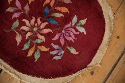 2x2 Vintage Art Deco Round Rug Mat