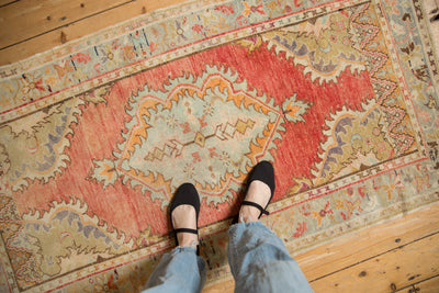 3x6 Vintage Distressed Oushak Rug Runner by Old New House® - product image 2 for Resin Society