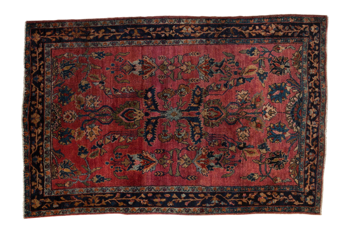 4x6.5 Antique Fine Sarouk Rug by Old New House® - main product image for Resin Society