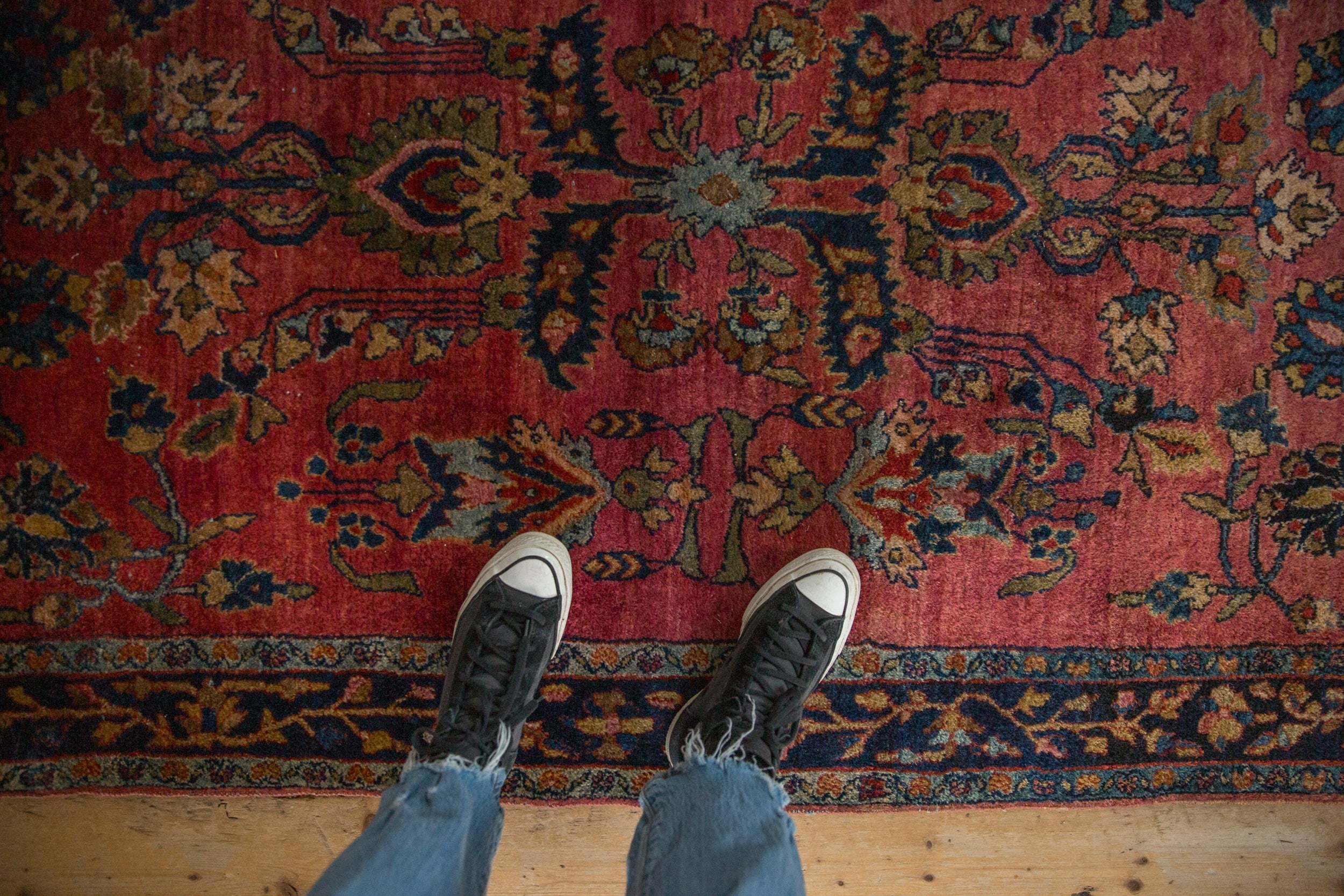 4x6.5 Antique Fine Sarouk Rug by Old New House® - product image 2 for Resin Society