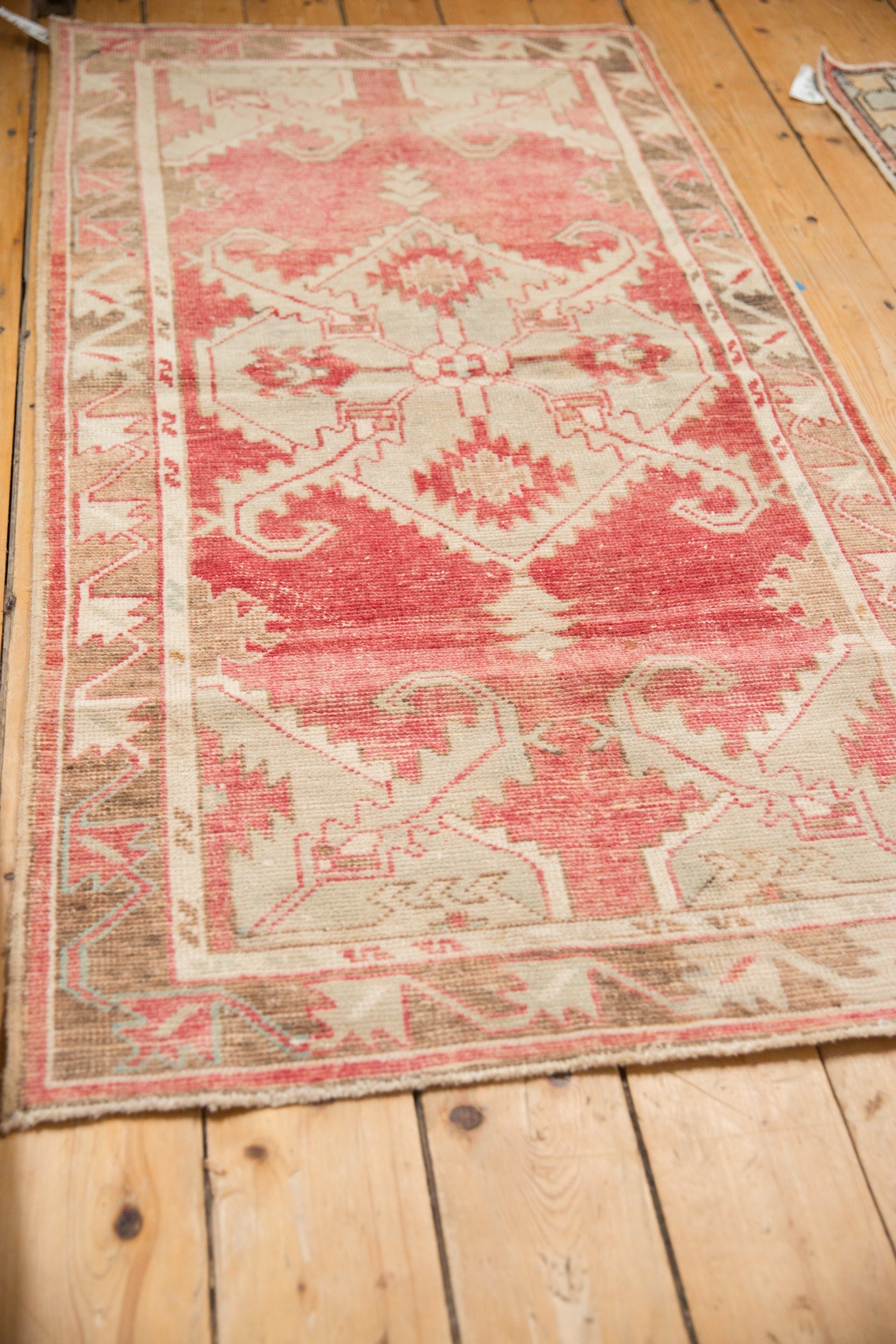 2.5x5.5 Vintage Distressed Oushak Rug Runner by Old New House® - product image 4 for Resin Society